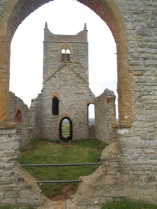 Remains of Church on Burrow Mump