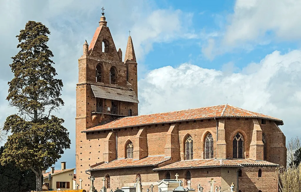 Garidech, Haute-Garonne, France. The Church of St. John the Baptist built in the early sixteenth century depended on a Commandery of the Order of St. John of Jerusalem.