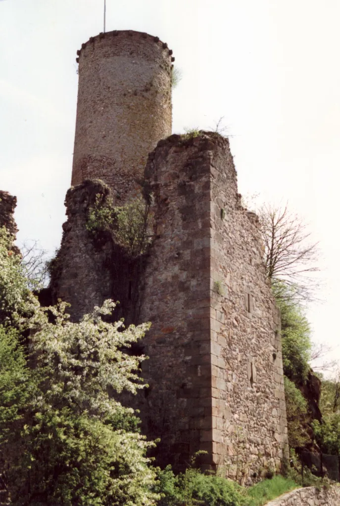 Burg Veldenz, Reste des Berings mit Bergfried