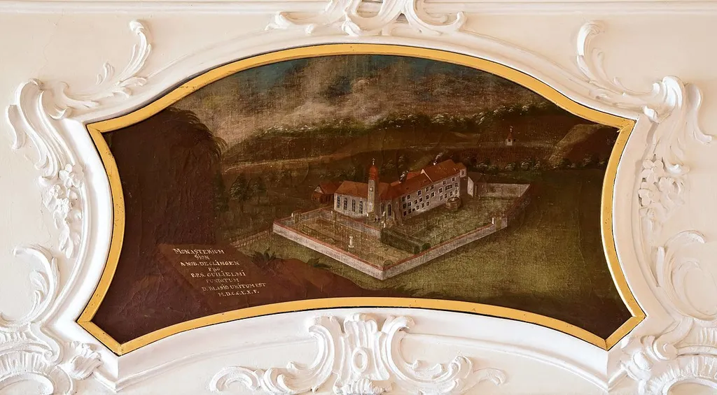 Bilder aus dem Schloß Bürgeln Hier Bilder von den Supraporten im ersten Stock des Schloßes. Es sind Bilder der Probsteien des Kloster St. Blasien und einige Füllbilder in einem später erstellten Flügel Kloster Sion in Klingnau
