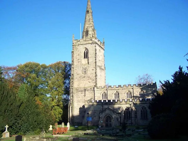 St Peter's parish church, Market Bosworth, Leicestershire, seen from the south