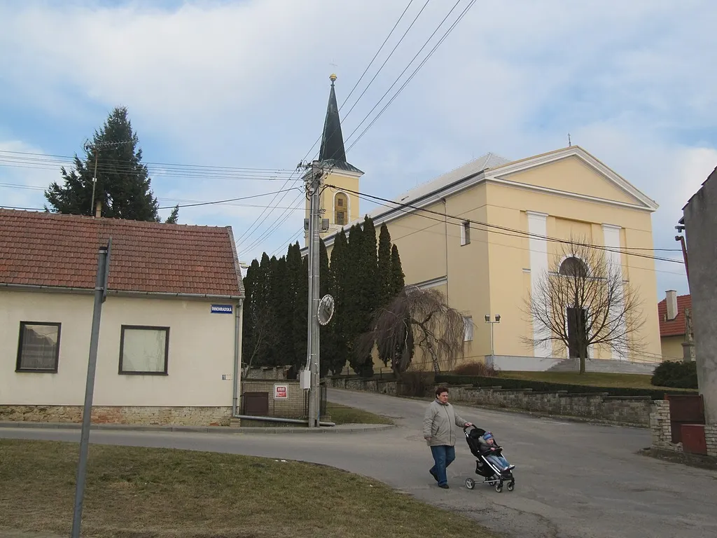 Uherský Brod, Uherské Hradiště District, Czechia, part Újezdec. Church of Saint John the Baptist from 1851.