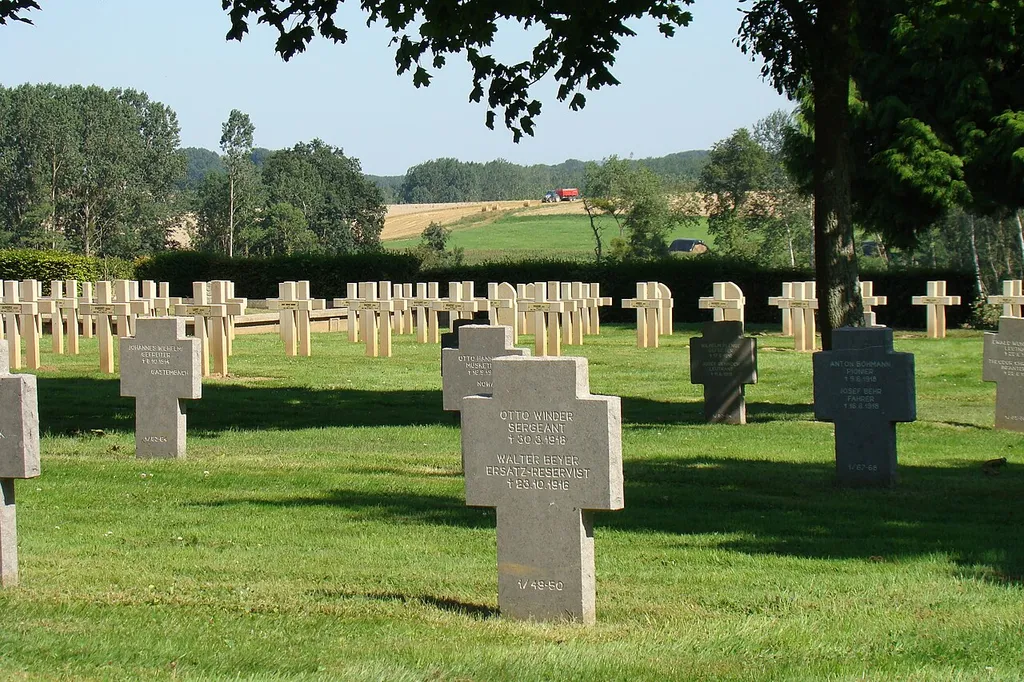 Cimetière allemand, français à Thiescourt (60)