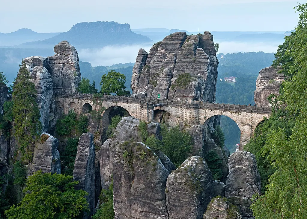 Bastei (Elbe Sandstone Mountains) in Saxony, Germany