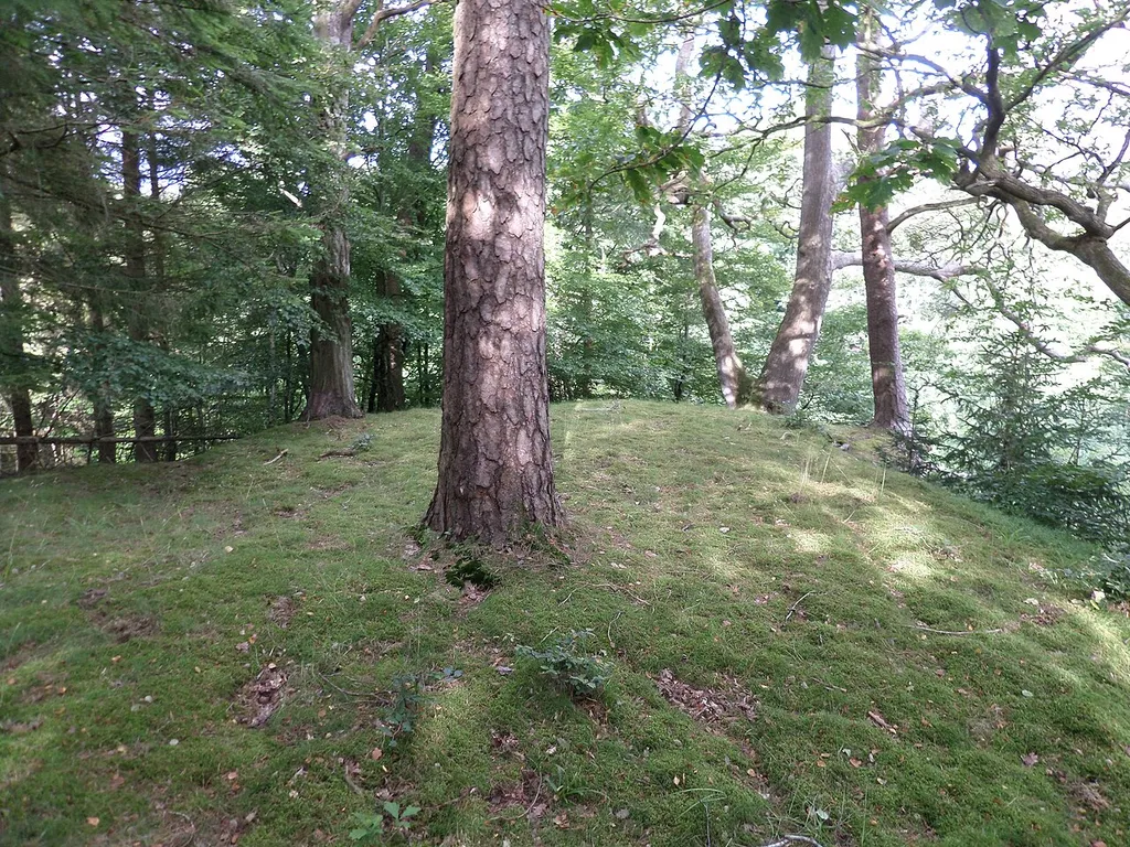 Ochiltree Castle, East Ayrshire, Scotland - the motte summit.