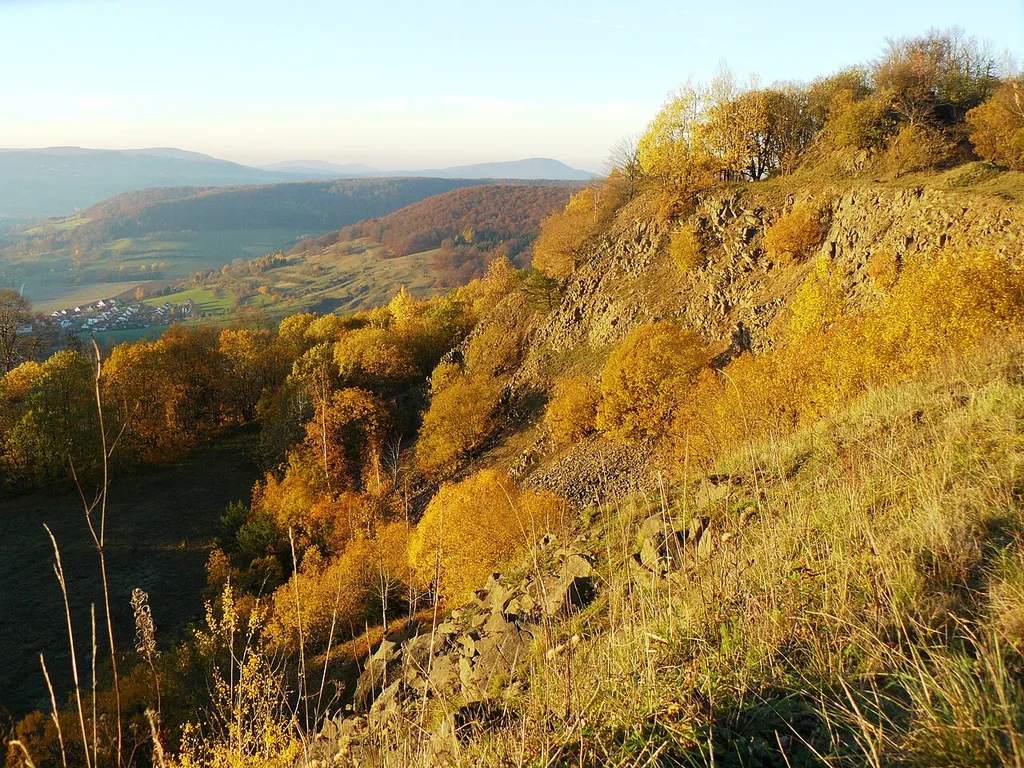 Ehemaliger Basalt-Steinbruch an der Nord-West-Flanke des Umpfen zwischen Fischbach und Kaltennordheim. Anmerkung: Der Standort ist nahe der Grenze des Naturschutzgebiets "Sommertal (Zonen 1/II BR Rhön)". Ob gerade noch drin oder nicht mehr, lässt sich anhand der Karten schlecht sagen. Es ist aber auf jeden Fall im etwas größeren FFH-Gebiet "Ibengarten - Wiesenthaler Schweiz - Sommertal" aufgenommen.