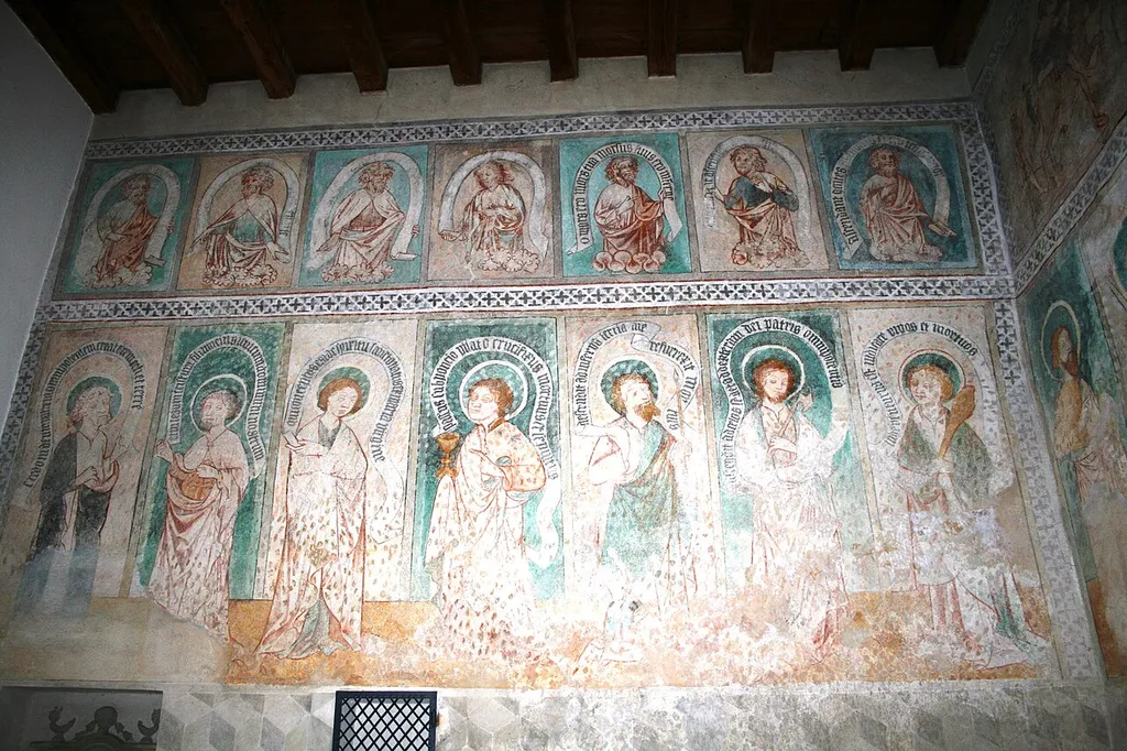 Nördliche Wand der Freskenkapelle Birmenstorf AG, Schweiz