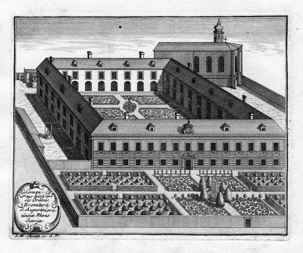 Kupferstich - Speyer - Augustinerkloster - Steidlin - um 1731