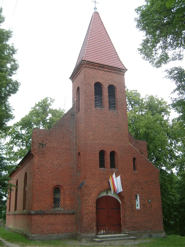 Historic church in Dębogóra, Poland.