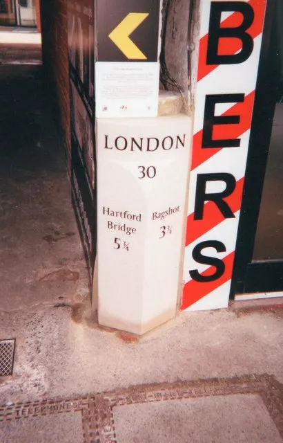 Replacement Milestone by the A30, London Road, Camberley
