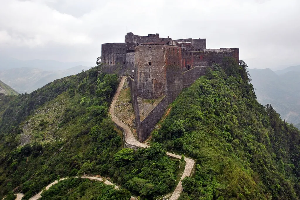 Citadelle Laferrière aerial view from an Army UH-60 Blackhawk during operation Unified Response.