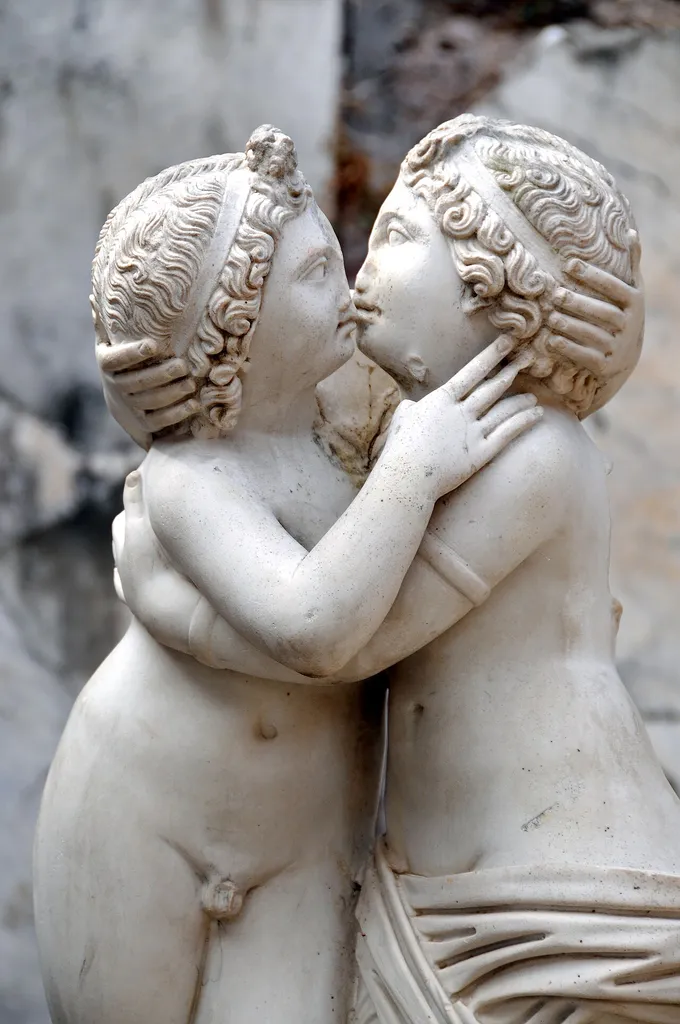 The statue of Cupid and Psyche The House of Cupid and Psyche was built using a number of shops dated to the 2nd century A.D. The house itself was built in the 2nd quarter of the 4th century A.D. Perhaps the owner was a priest of Hercules, who had a temple directly to the south of the house.