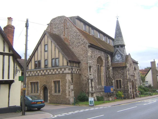 Church of St John the Baptist in Needham Market, Suffolk, England. A Grade I listed medieval church.
