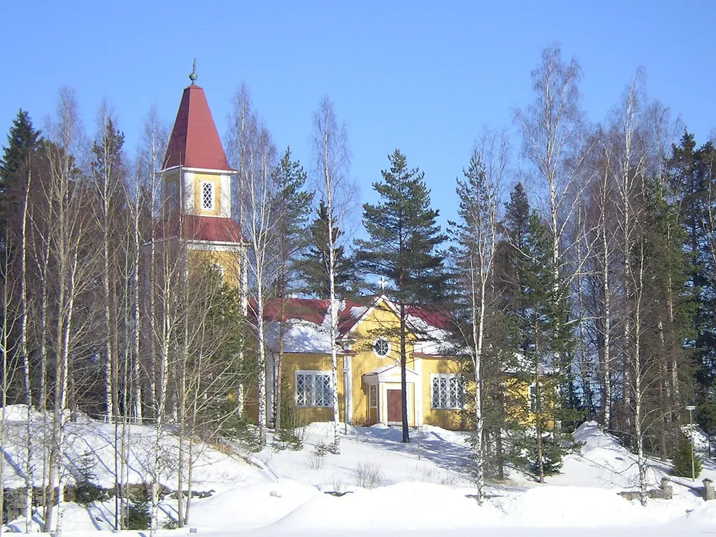 The Halkivaha Church in Urjala, Finland. Built in 1923–1926. Architect: Heikki Tiitola.