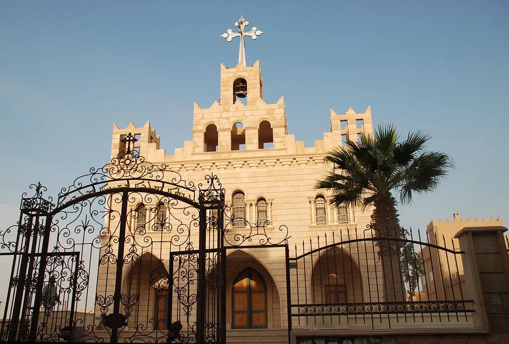 Al-Hasakah, Syria, orthodox church in centre