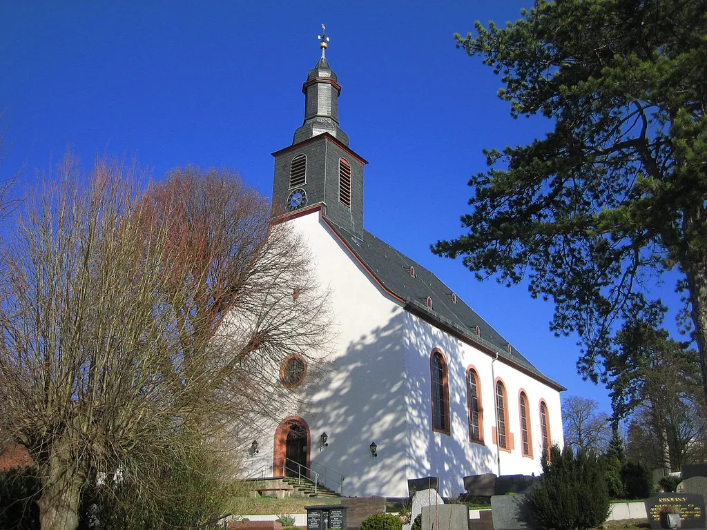Evangelische Kirche in Ober-Ramstadt, Hessen, Deutschland