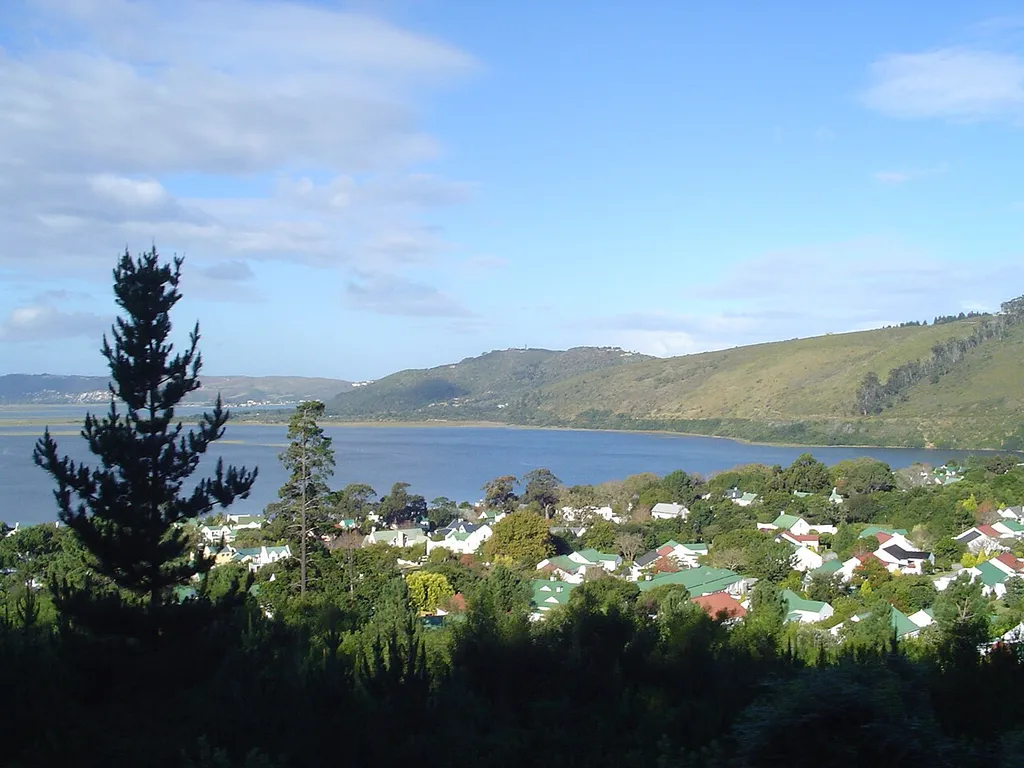 Knysna in the Western Cape Province of South Africa from a trainKnysna from train