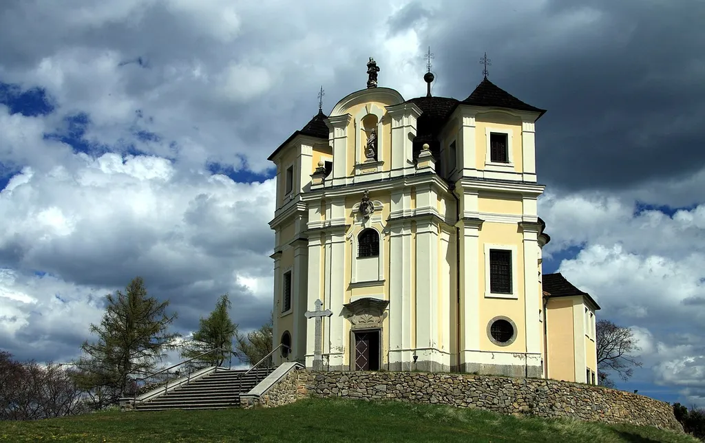 Church on top of Maková hora near Smolotely village in Příbram District, Czech Republic