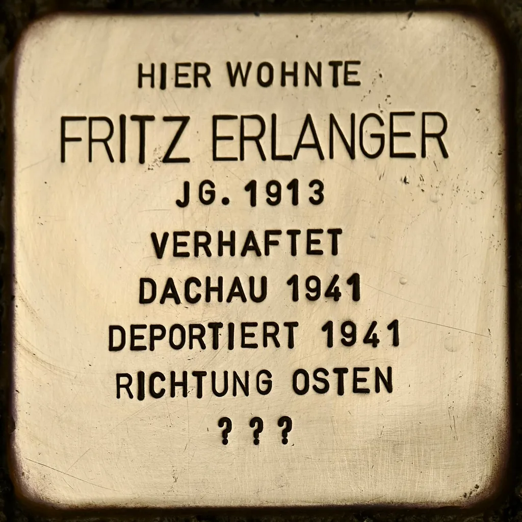 Stolperstein für Fritz Erlanger
