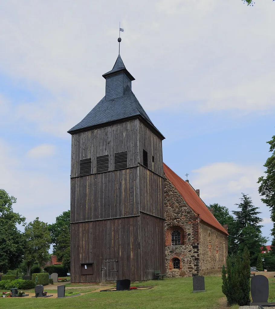 Protestant Village Church (Dorfkirche) of Frankendorf, district of Luckau, Landkreis Dahme-Spreewald, Brandenburg, Germany.