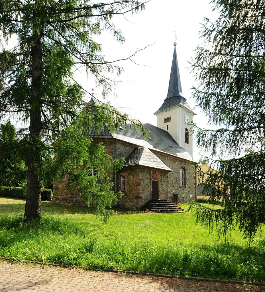 Ev. Pfarrkirche in Beerwalde, Ortsteil von Erlau, 1738 errichtet (Sachsen, Deutschland)