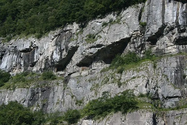 The gun battery Ermitage of the fortification Scex in St. Maurice - Suisse