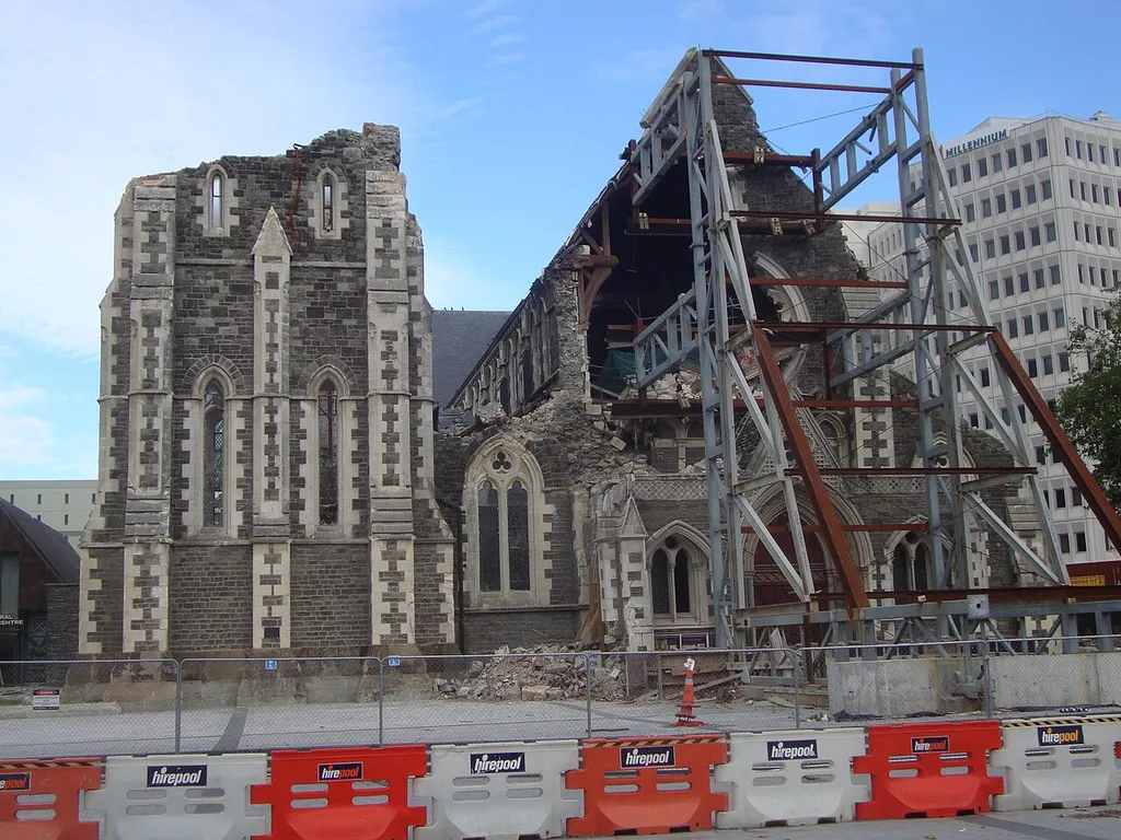 Christ Church Cathedral just before the December 2011 earthquake.