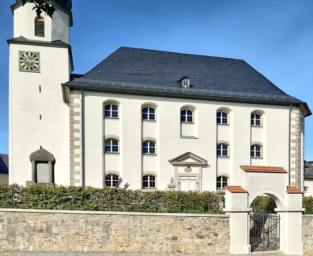Evangelisch-lutherische Pfarrkirche Konradsreuth, Landkreis Hof, Oberfranken, Bayern, Deutschland
