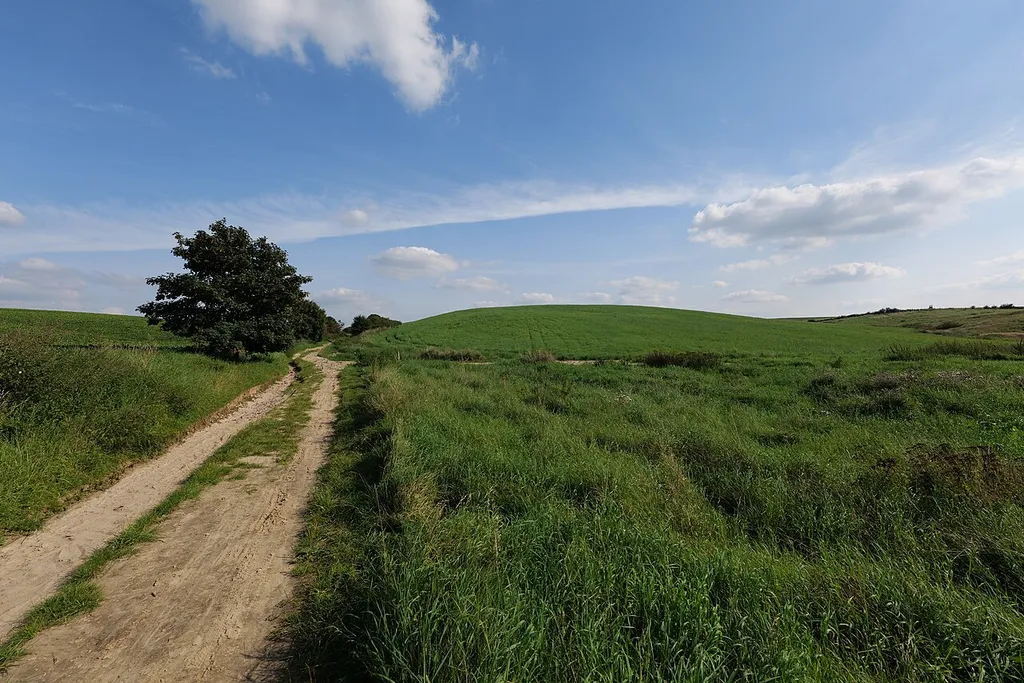 Feldweg mit starker Erosion in Schwinkendorf.