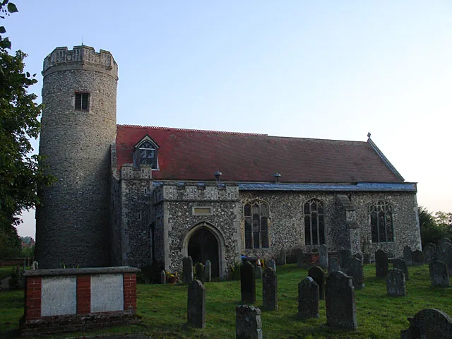 The Church of the Holy Trinity in Bungay, Suffolk, England. The medieval church is a Grade I listed building.