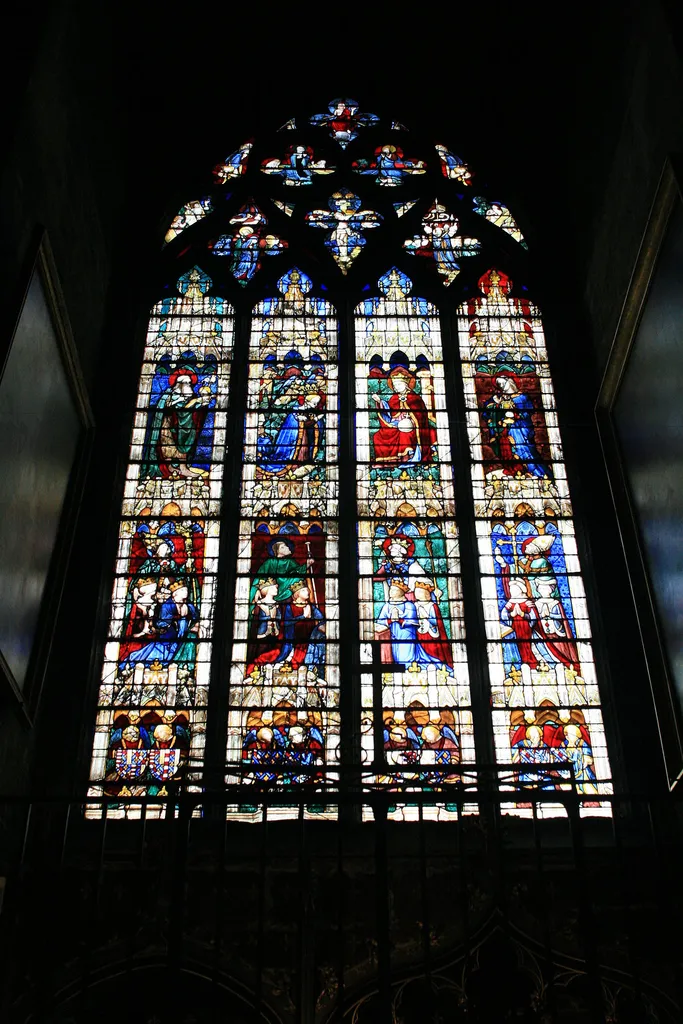Chartres, France 15th-century window of Vendôme Chapel in the south aisle of Chartres Cathedral.