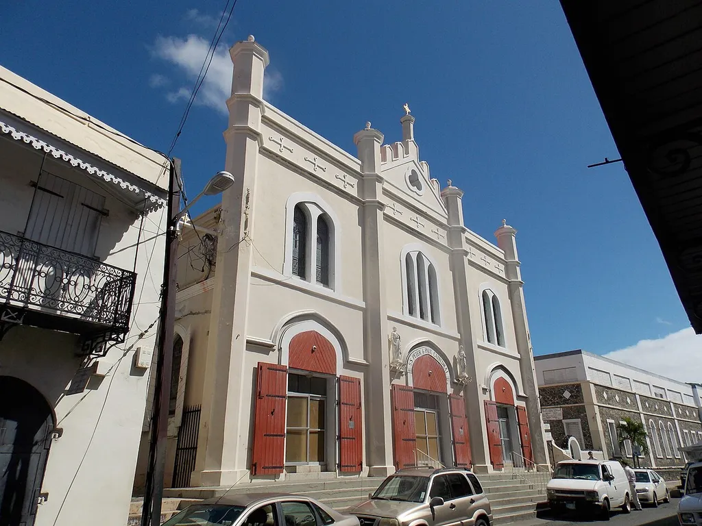 Saints Peter and Paul Cathedral in Charlotte Amalie on the island of St. Thomas in the U.S. Virgin Islands.
