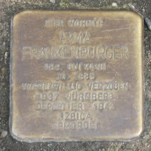Stolperstein dedicated to Irma Frankenburger