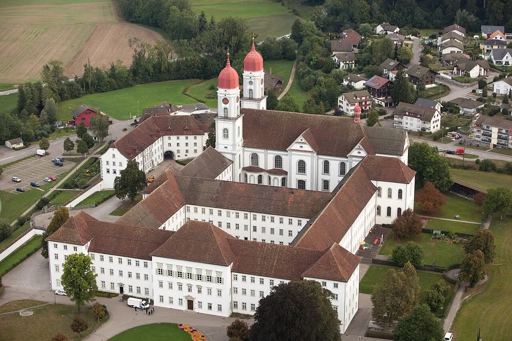 The former monastery St Urban as seen from the air.