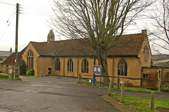 St Mary's parish church, World's End, Lane, Green Street Green, southeast London (formerly Kent), seen from the northeast. Built in 1937 to replace a mission church built on the same site in 1905. The low extension to the left of the transept was added in 1960.