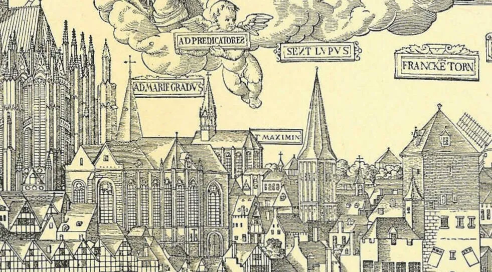 Bildausschnitt aus der Kölner Stadtansicht von Anton Woensam von 1530.