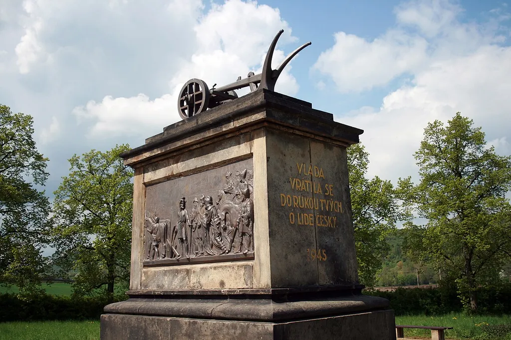 Royal field with the monument to Přemysl, the Ploughman