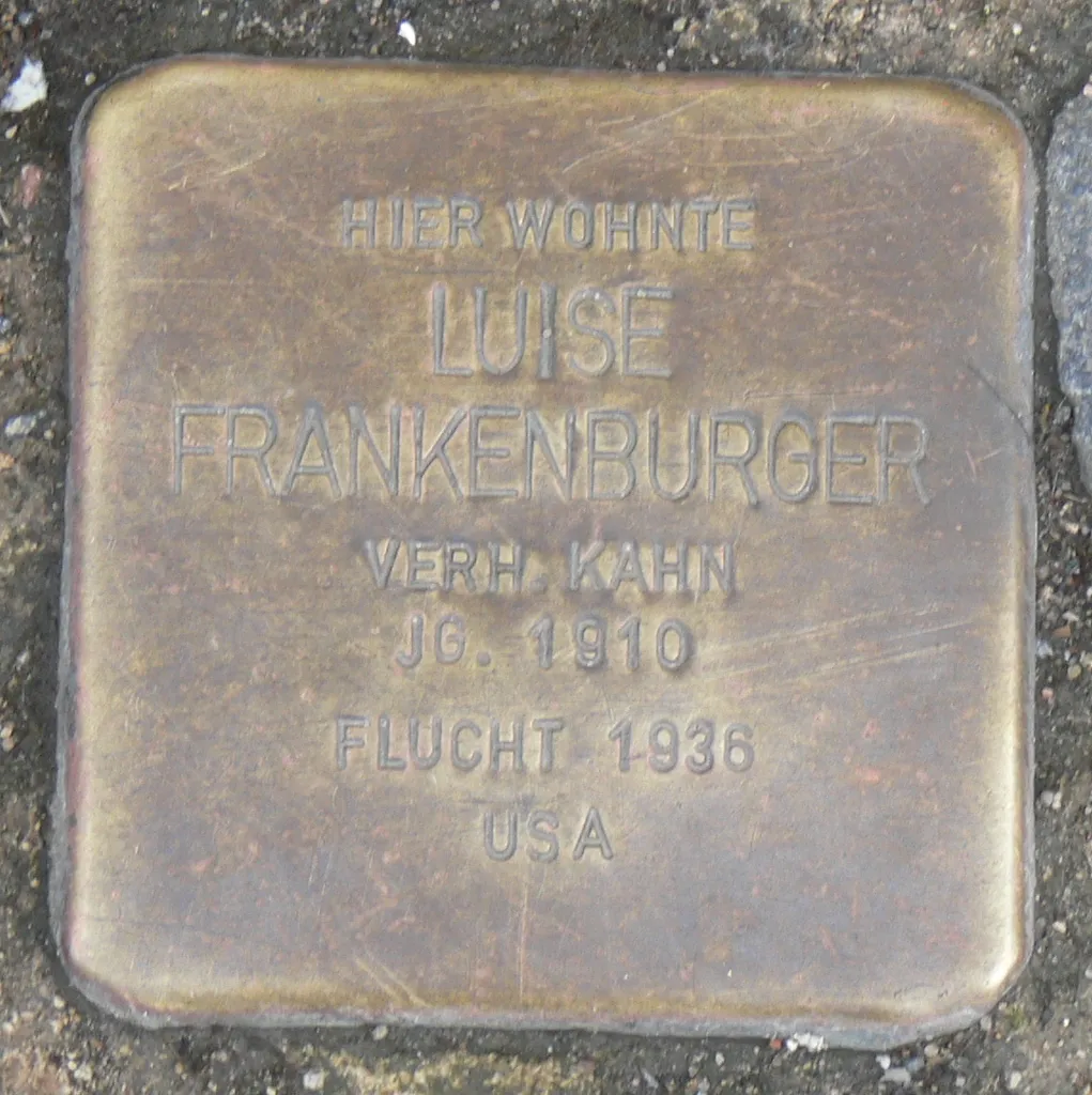 Stolperstein dedicated to Luise Frankenburger