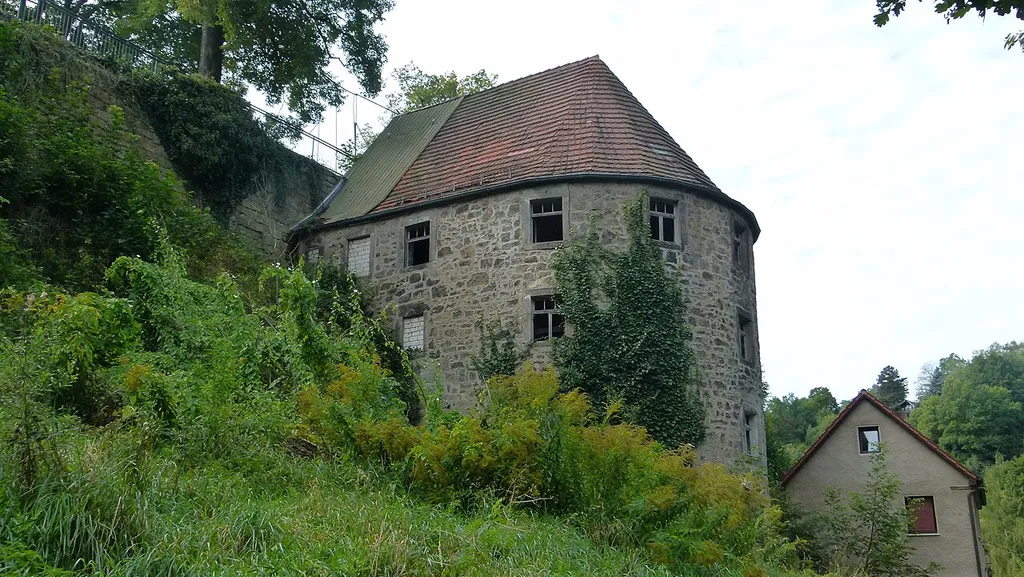 The Wehlen castle ruins with individual monuments as a whole