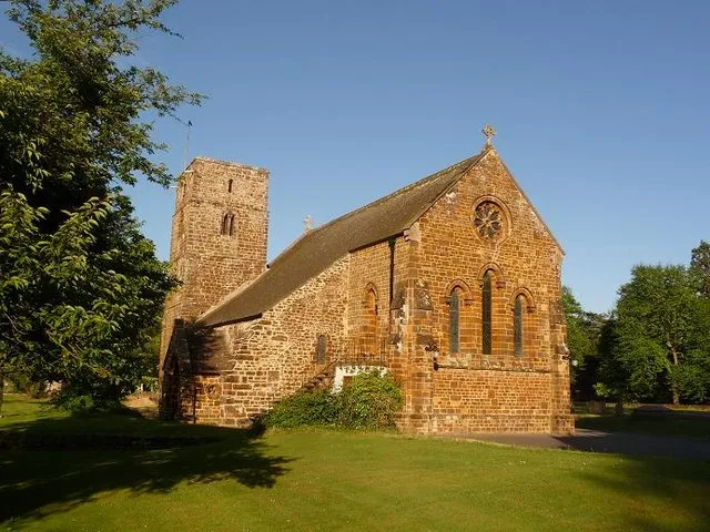 Canford Magna: the parish church from the northwest, near to Canford Magna, Poole, Great Britain. Another view of the <a href="https://www.geograph.org.uk/photo/458345">SZ0398 : Canford Magna: parish church</a>, on a splendidly sunny evening.