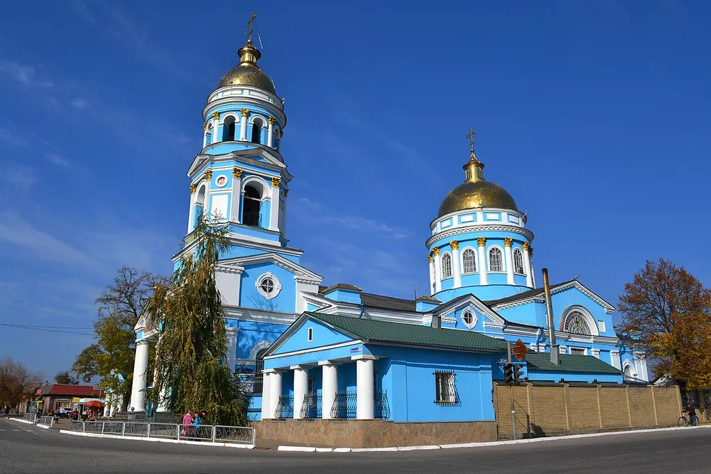 Вознесенська церква з дзвіницею (мур.), Шзюм, вулиця Комсомольська,2