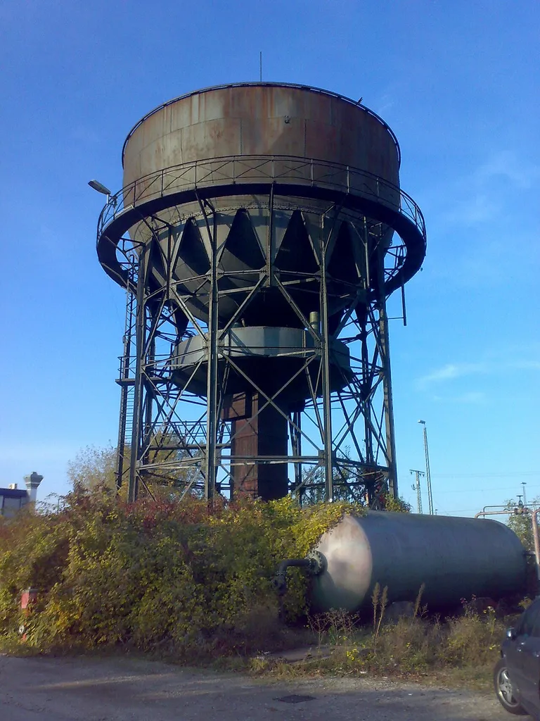 Watertower of German Railway Mannheim-Neckarau.