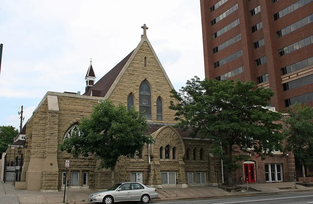 Saint Mark's Parish Church, located at 1160 Lincoln Street in Denver, Colorado. This building is now a night club.