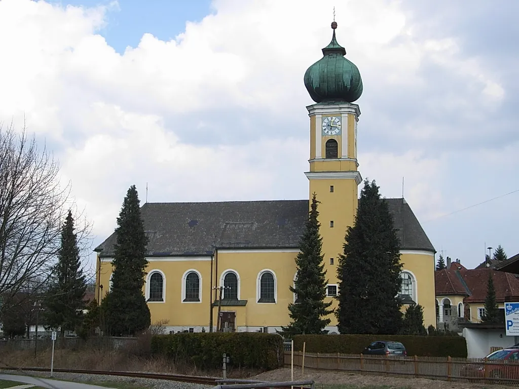 Frauenau, Parish Church of the Assumption from south.