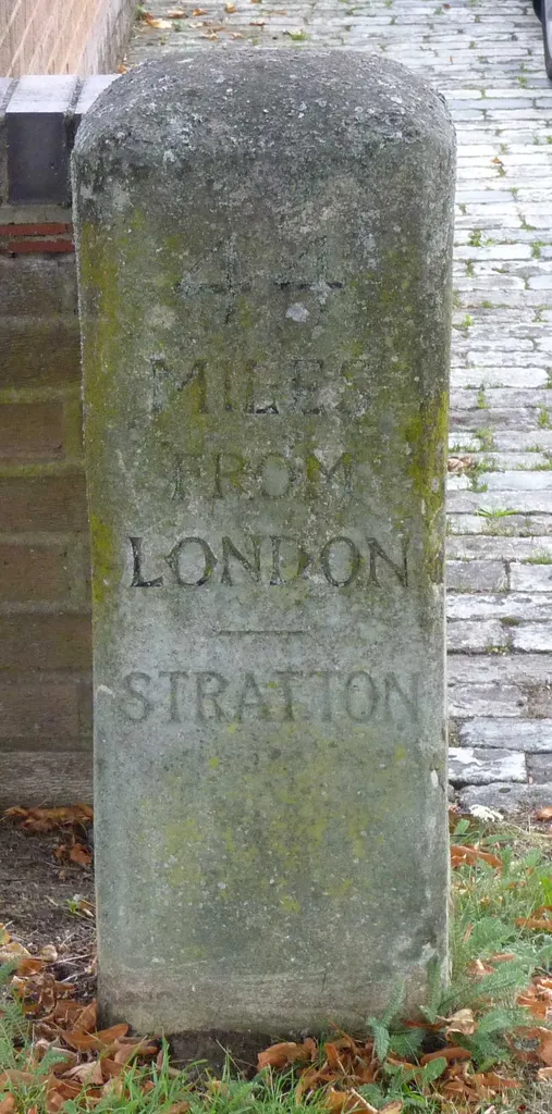 Old Milestone by the A6001, London Road, Biggleswade