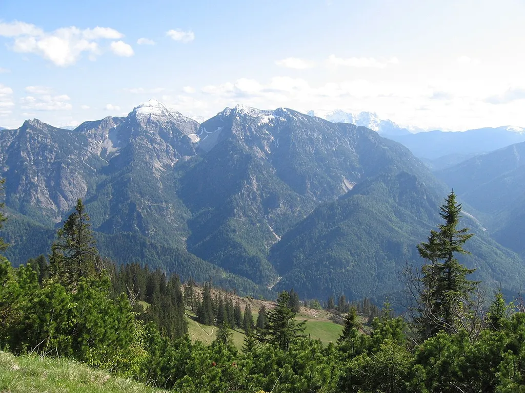 View from Rauschberg towards the Sonntagshorn