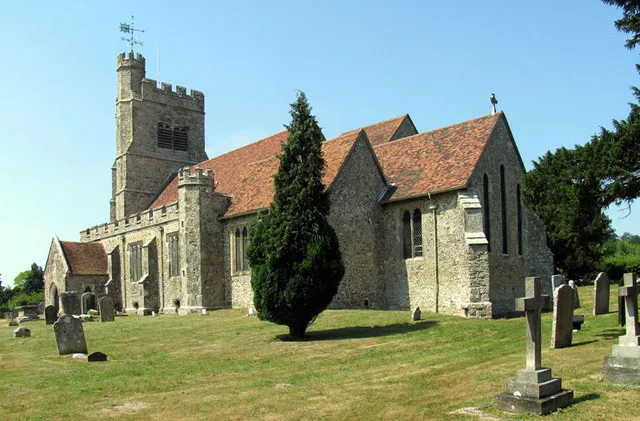 St John the Baptist parish church, Harrietsham, Kent, seen from the southeast