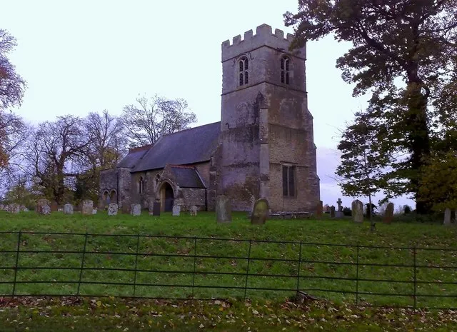 St Peter's parish church, Tyringham, Buckinghamshire, seen from the northwest