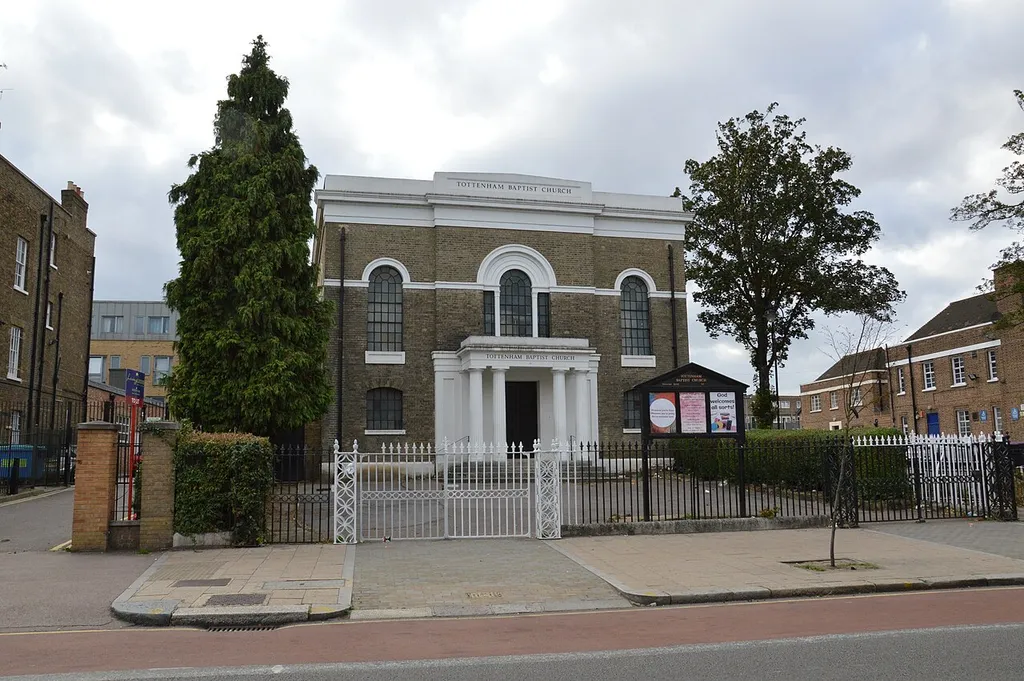 Tottenham Baptist Church .mw-parser-output .messagebox{margin:4px 0;width:auto;border-collapse:collapse;border:2px solid var(--border-color-progressive,#6485d1);background-color:var(--background-color-neutral-subtle,#fbfcff);color:var(--color-base,#202122);box-sizing:border-box;border-inline-start-width:8px}.mw-parser-output .messagebox.mbox-small{font-size:88%;line-height:1.25em}.mw-parser-output .mbox-warning,.mw-parser-output .mbox-speedy{border:2px solid var(--border-color-error,#b22222);background:var(--background-color-error-subtle,#ffdbdb);border-inline-start-width:8px}.mw-parser-output .mbox-serious,.mw-parser-output .mbox-delete,.mw-parser-output .mbox-stop{border:2px solid var(--border-color-error,#b22222);border-inline-start-width:8px}.mw-parser-output .mbox-issue,.mw-parser-output .mbox-content{border:2px solid #f28500;background:var(--background-color-warning-subtle,#ffe);border-inline-start-width:8px}.mw-parser-output .mbox-query,.mw-parser-output .mbox-style{border:2px solid #f4c430;background:var(--background-color-warning-subtle,#ffe);border-inline-start-width:8px}.mw-parser-output .mbox-shit{border:2px solid #960;border-inline-start-width:8px}.mw-parser-output .mbox-license{border:2px solid #88a;border-inline-start-width:initial}.mw-parser-output .mbox-legal{border:2px solid var(--border-color-notice,#666);background:var(--background-color-base,#fff);border-inline-start-width:8px}.mw-parser-output .mbox-honor{border:2px solid #ca3;background:var(--background-color-warning-subtle,#fcf4db);border-inline-start-width:8px}.mw-parser-output .mbox-growth{border:2px solid #8d4;background:var(--background-color-success-subtle,#d5fdf4);border-inline-start-width:8px}.mw-parser-output .mbox-move{border:2px solid #93c;border-inline-start-width:8px}.mw-parser-output .mbox-protection,.mw-parser-output .mbox-message{border:2px solid var(--border-color-base,#aaa);border-inline-start-width:8px}.mw-parser-output .messagebox .mbox-text{border:none;padding:0.25em 0.9em