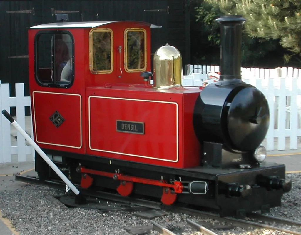Locomotive "Densil" on the Wells Harbour Railway, Norfolk, England.